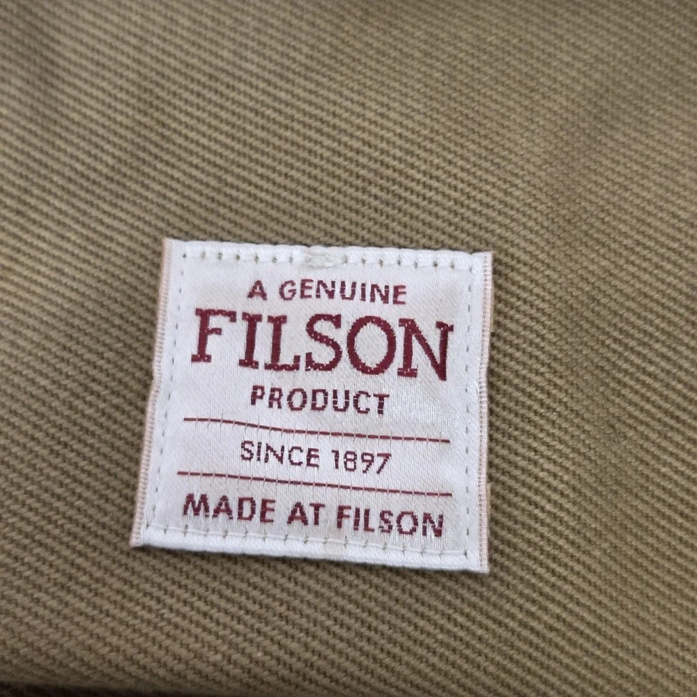 Filson Bag Brown Rugged Twill Rolling Duffle Canvas Luggage Stains